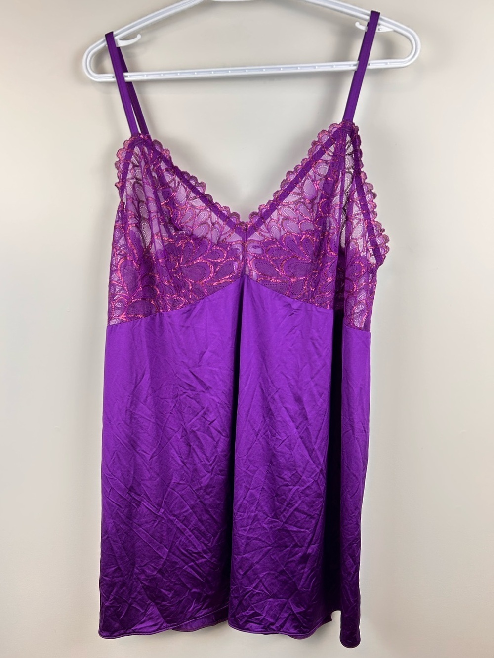 Savage X Fenty Satin Lace Chemise Nightdress Purple Size 3X NWT